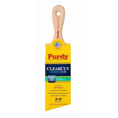 Officespace 2 in. Clearcut Elite Cub Ultra Stiff Angle Trim Paint Brush OF3308685